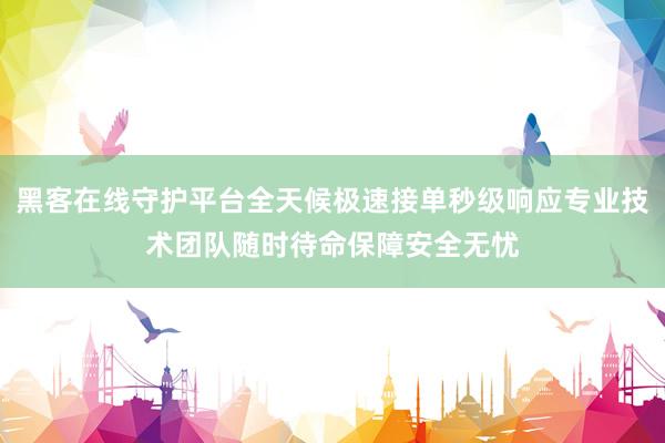 黑客在线守护平台全天候极速接单秒级响应专业技术团队随时待命保障安全无忧
